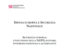 Sicurezza Europea: evoluzione della Nato, scenari, interessi nazionali e alternative