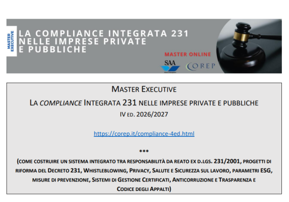 Master Executive Compliance Integrata 231